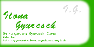 ilona gyurcsek business card